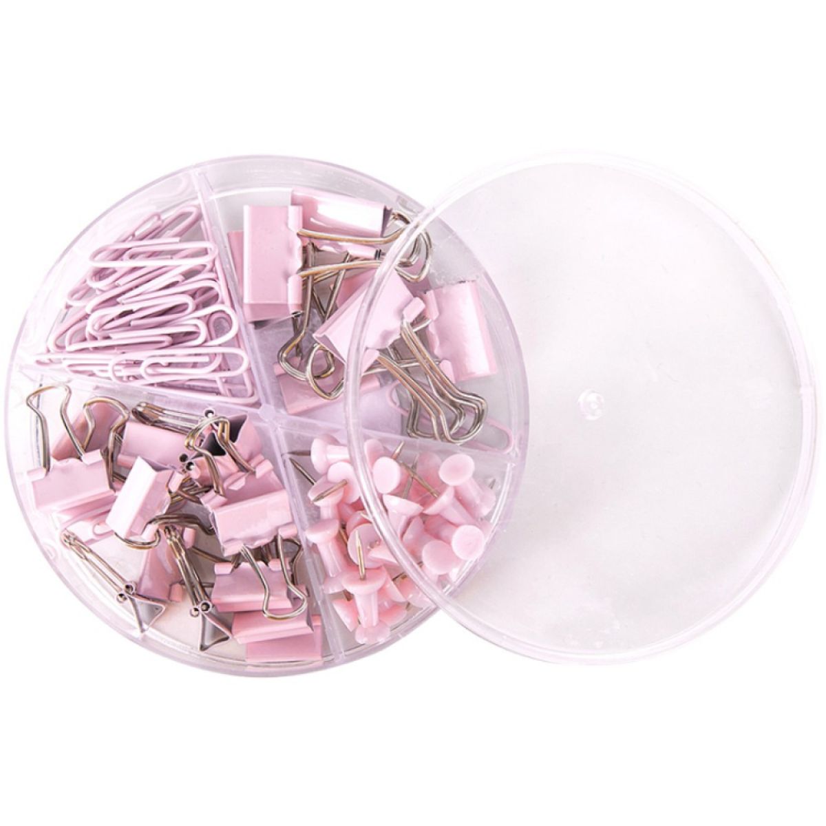 Set Escritorio 30 Clips 20 Push Pins +22 Binder Clips