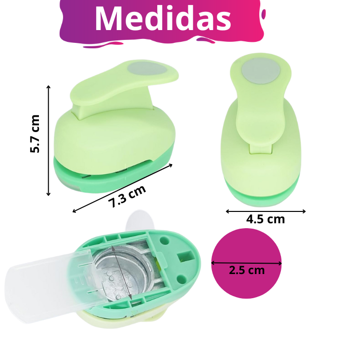 Perforadora cortadora diseño Círculo 2,5cm