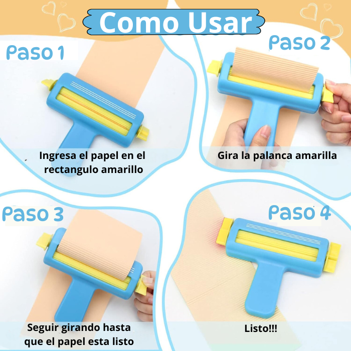 Texturizador Corrugar Papel Goma Eva Cartón Delgado