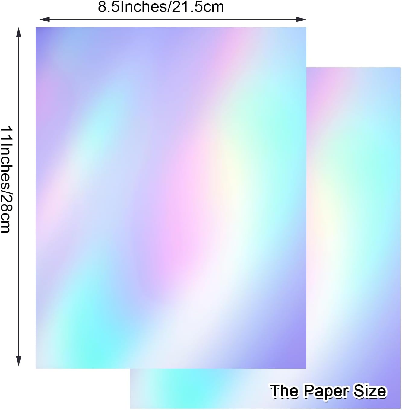 Papel Vinilo Adhesivo Tornasol Imprimible A4 20hojas