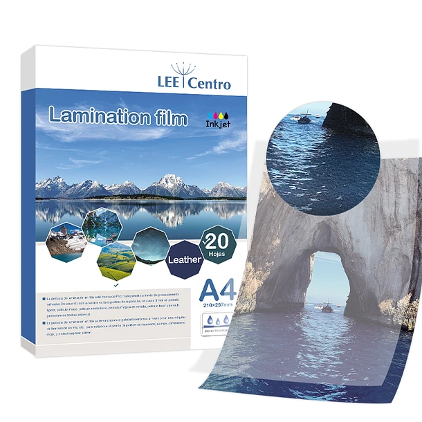 Laminado En Frío Efecto Cuero A4 Pack 20 Hojas Lee Centro