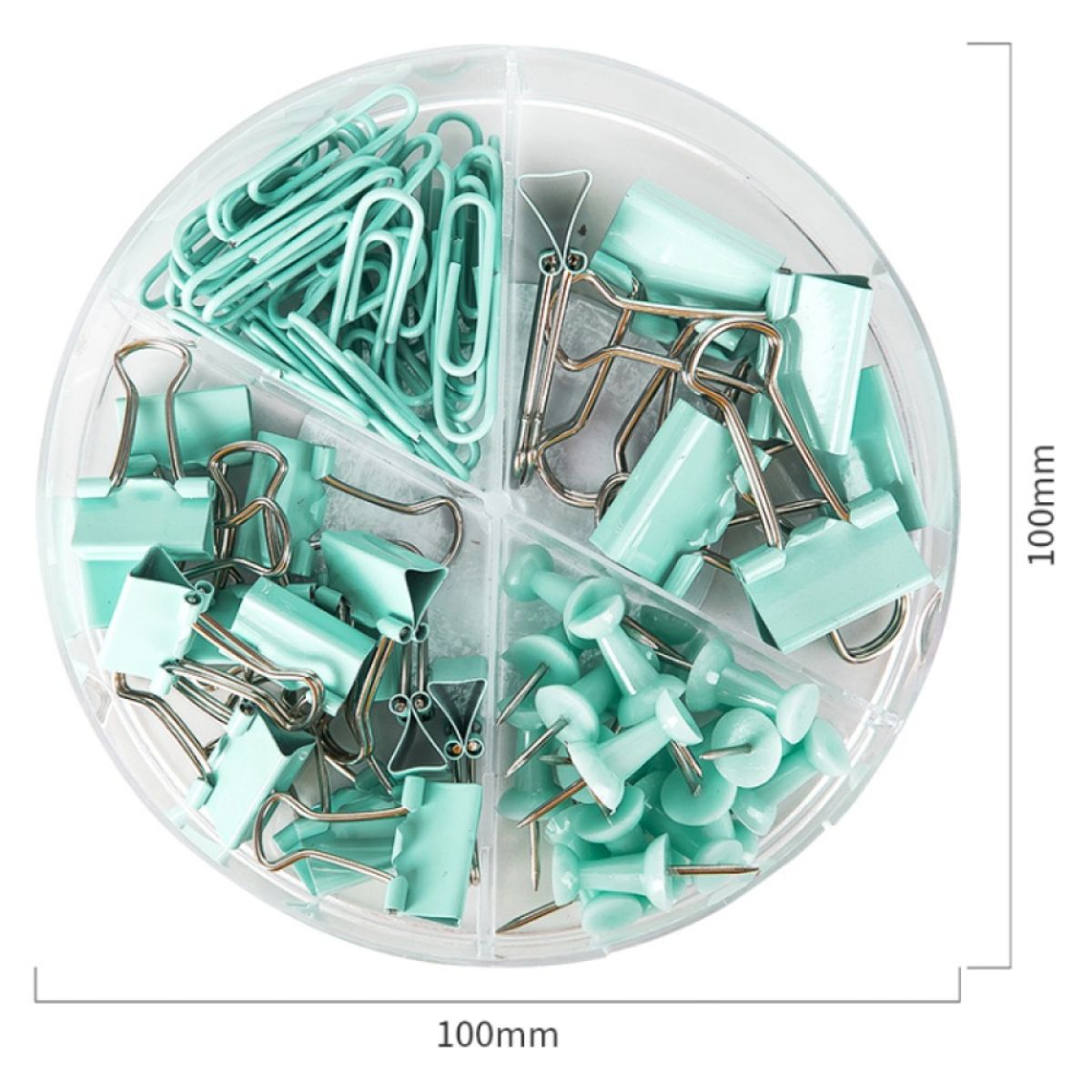 Set Escritorio 30 Clips 20 Push Pins +22 Binder Clips