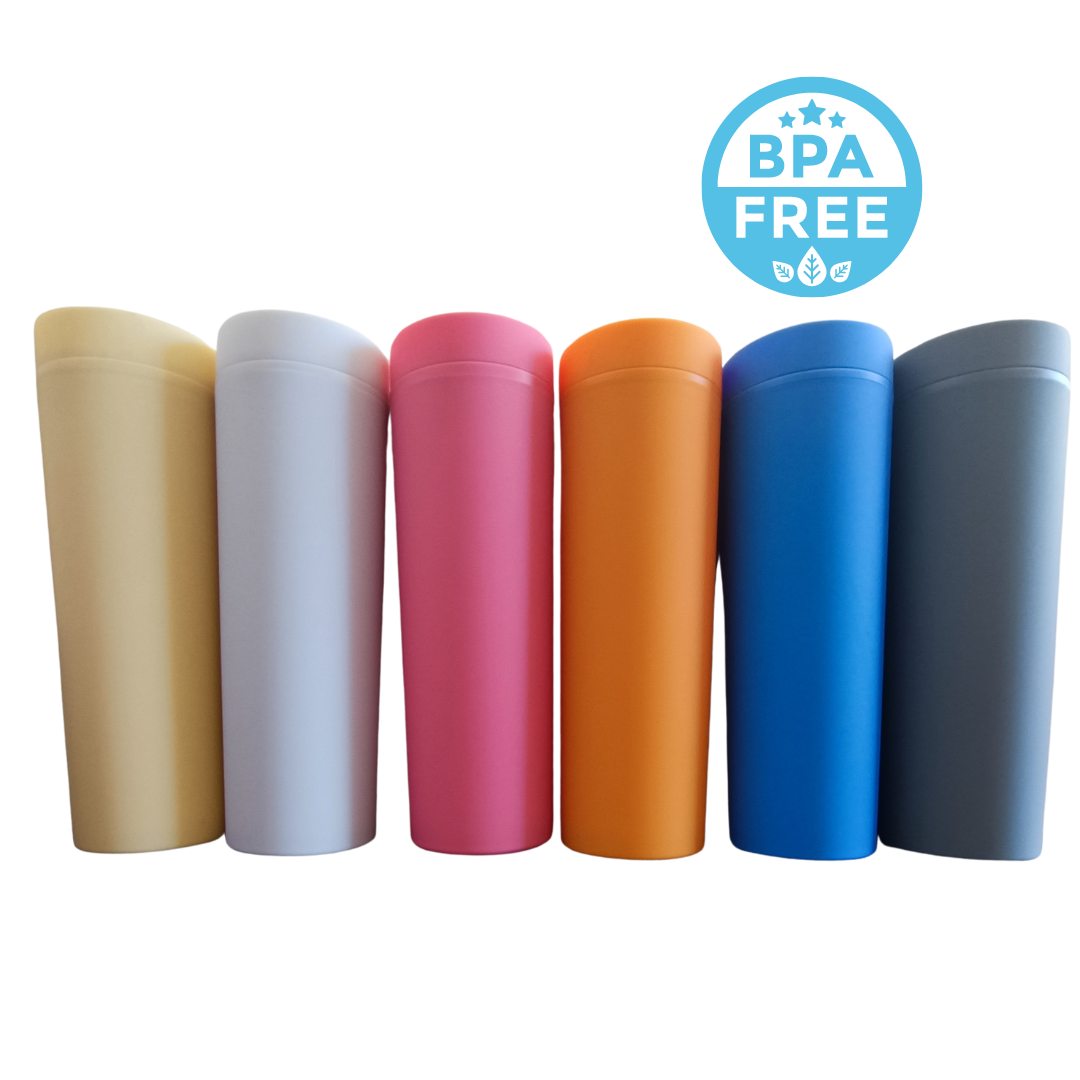Skinny Tumbler Matte 16oz Colores Para Personalizar Free Bpa