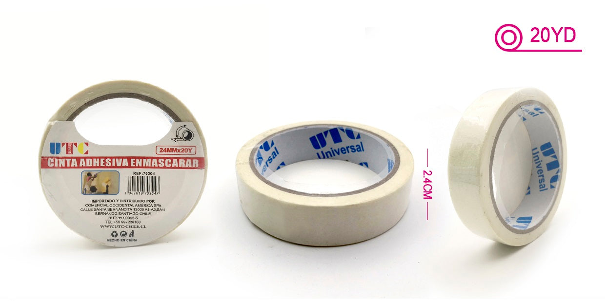 Cinta Adhesiva Enmascarar 2,4 cm *18 mt aprox