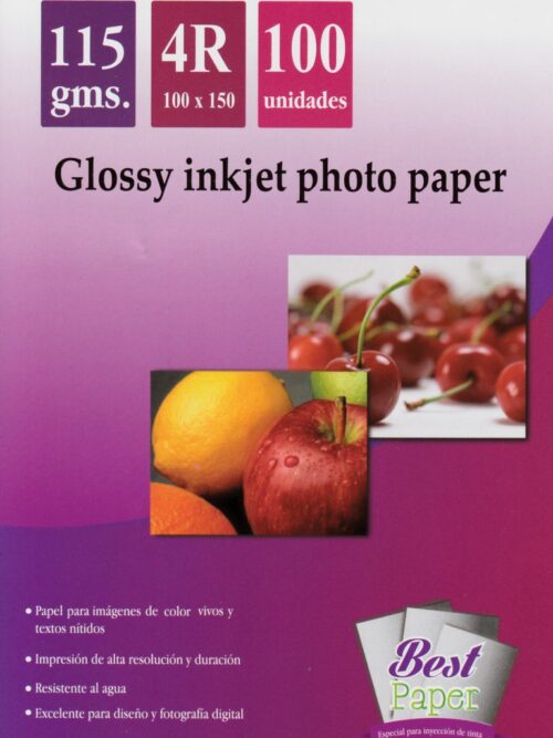 Papel fotográfico 115gr glossy R4