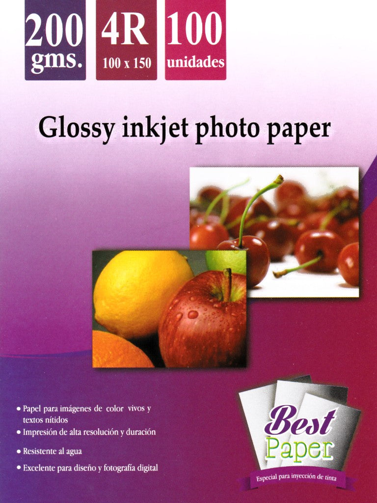 Papel fotográfico 200gr glossy R4