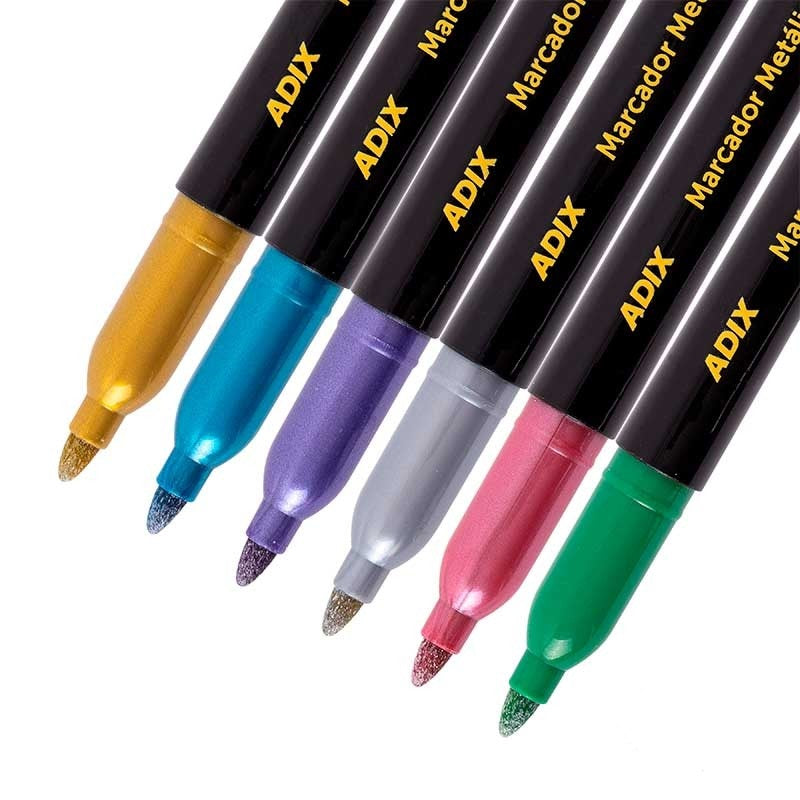 Marcador 6 Colores Metalico (048) ADIX