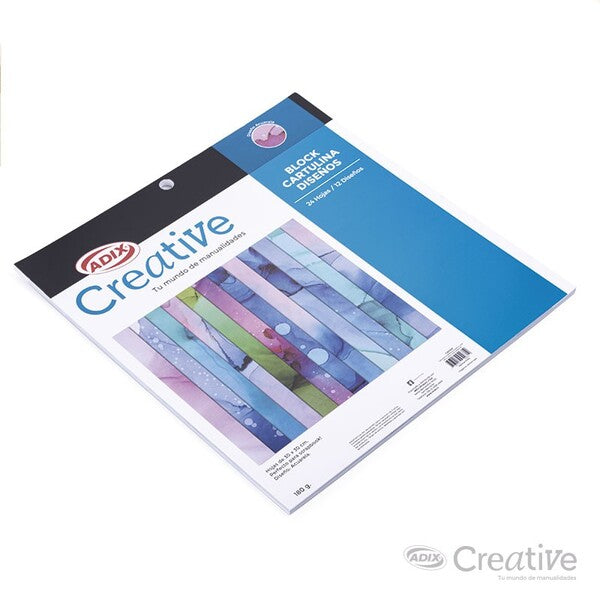 Cartulina 12 Diseños Acuarela 24u 180g (019) Creative