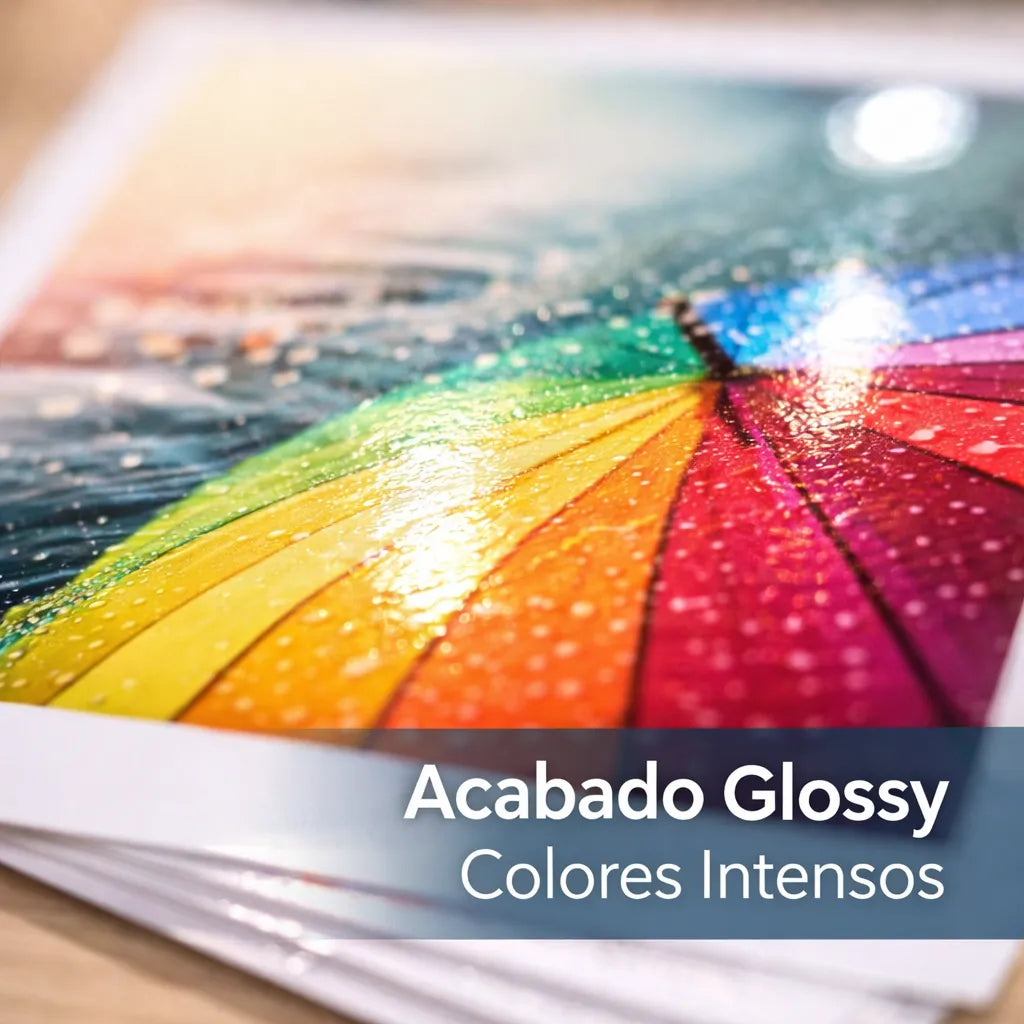 Papel Fotográfiico Adhesivo A4 Glossy 115gr 50 Hojas Once Blanco