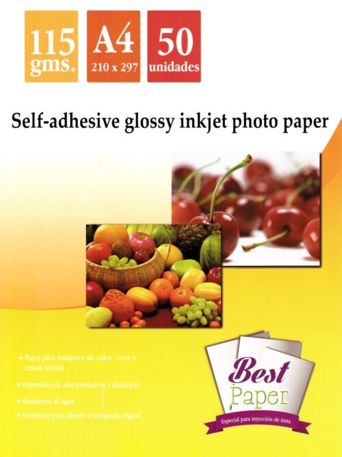 Papel Fotografico Adhesivo Glossy 115 g